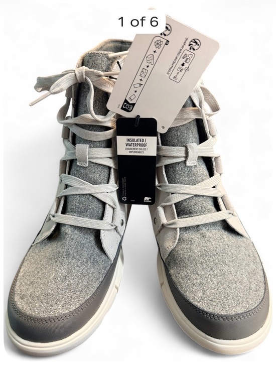 Sorel Shoes - Sorel Explorer Joan Insulated Waterproof Women's boots in Light Gray.